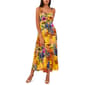 Womens MSK Sleeveless Tropical Challis Smock Back Midi Dress - image 1
