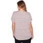 Plus Size Emaline Key Items Short Sleeve Medallion Lace Neck Tee - image 2