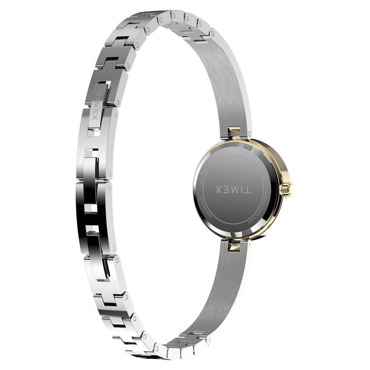 Womens Timex® Two-Tone Crystal Semi Bangle Watch - TW2W96200JT