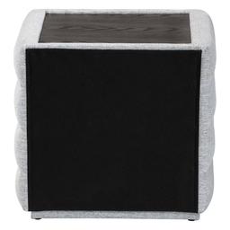 Baxton Studio Cadmus Modern Channel Tufted Fabric Nightstand