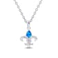 Gemstone Classics(tm) Created Opal Fleur De Lis Necklace - image 2