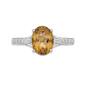 Sterling Silver Ring w/ Citrine & White Topaz Gemstones - image 4