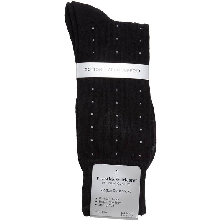 Mens Preswick & Moore(R) True Pindot Crew Socks