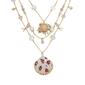 Betsey Johnson Floral Shell Layered Necklace - image 3