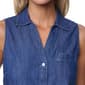 Womens Nautica Short Sleeve Button Front Chambray Shirt - image 4