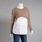 Womens Due Time Long Sleeve Crop Knit Long Knit Tee - image 1