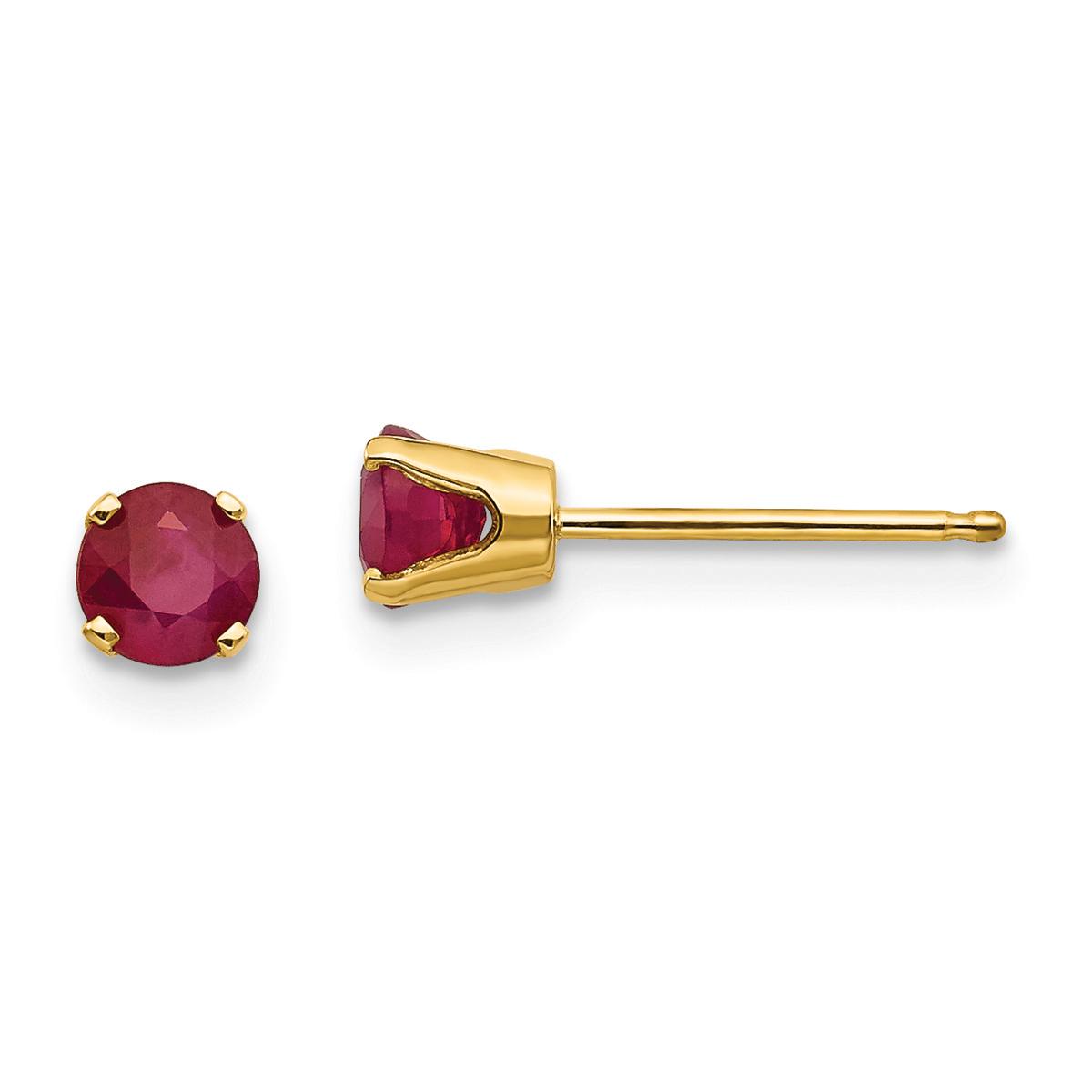Gemstone Classics™ 14kt. Yellow Gold 4mm Ruby Stud...