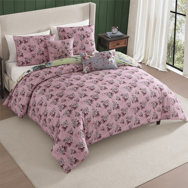 Bebejan Lilac Cascade 5pc. Reversible Comforter Set