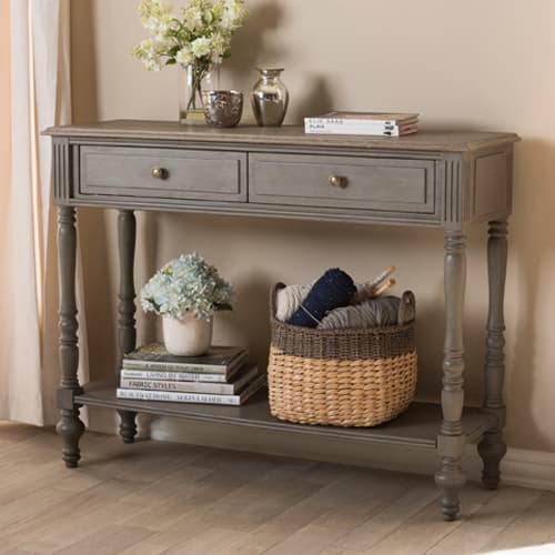 Baxton Studio Noemie 2 Drawer Console Table - image 