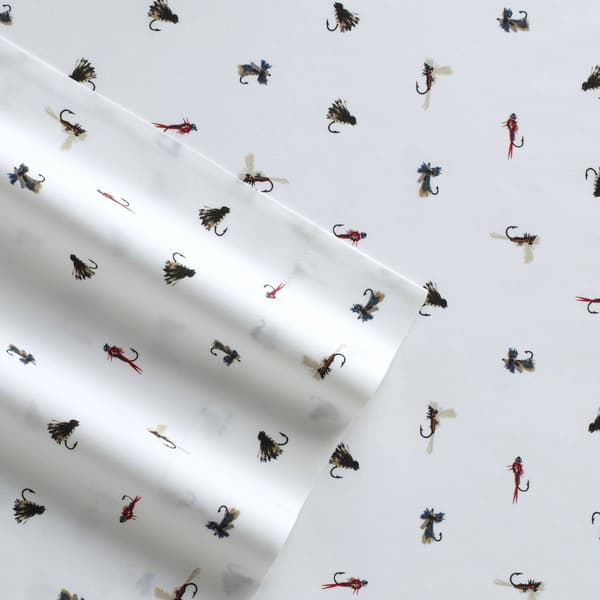 Eddie Bauer Fishing Flies Cotton Percale Sheet Set