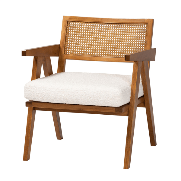 Baxton Studio Jetsam Japandi Wood Arm Chair - image 