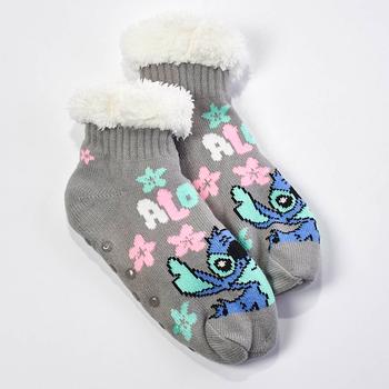 Womens Fuzzy Babba Lilo & Stitch Cozy Slipper Socks - Boscov's