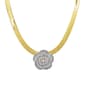 Gianni Argento 1/10ctw. Diamond Baguette Flower Motif Necklace - image 2
