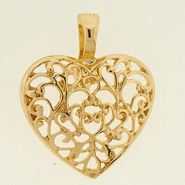 Wearable Art Gold Artisan Heart Slider Enhancer