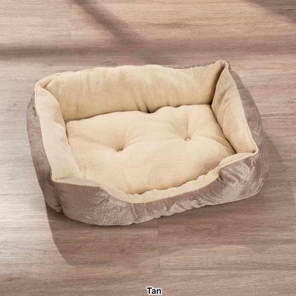 Comfortable Pet Plush Square Cuddler Pet Bed