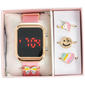 Kids Gold-Tone Digital Watch w/ Interchangeable Charms-AWS343A - image 1