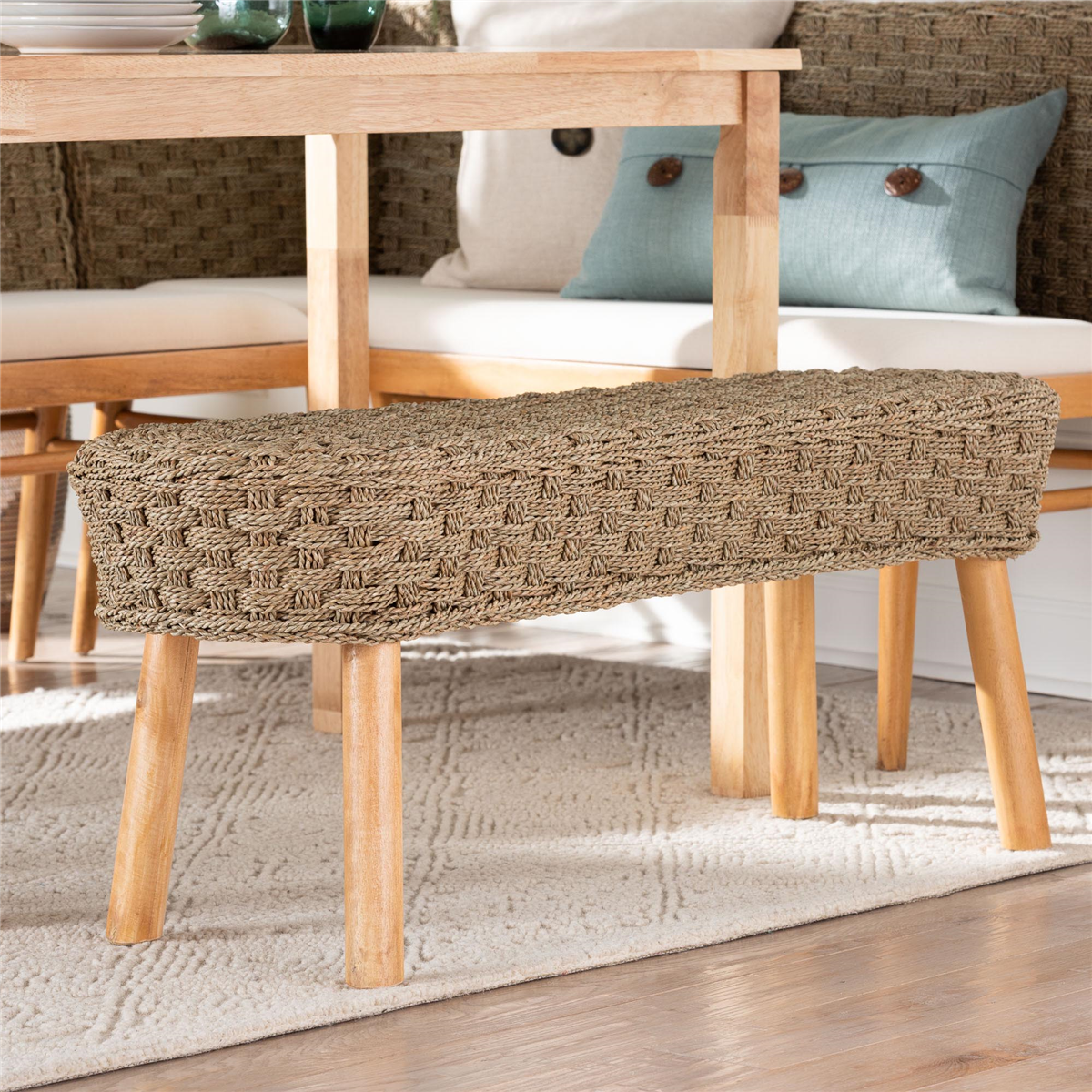 bali & pari Denver Modern Bohemian Accent Bench