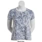 Petite Hasting & Smith Short Sleeve Leaf  Peasant Top - image 3