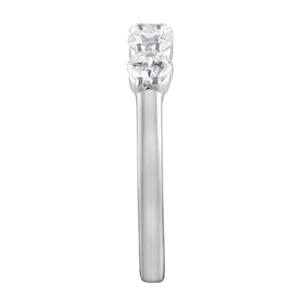 Nova Star® White Gold 5 Stone Lab Grown Diamond Anniversary Ring