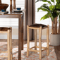 bali & pari Rivera Genuine Goat Leather Counter Stool - image 7