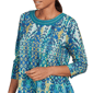 Womens Ruby Rd. Fall Flair 3/4 Sleeve Kaleidoscope Blouse - image 5