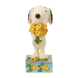 Jim Shore Peanuts Snoopy with Daffodils Figurine