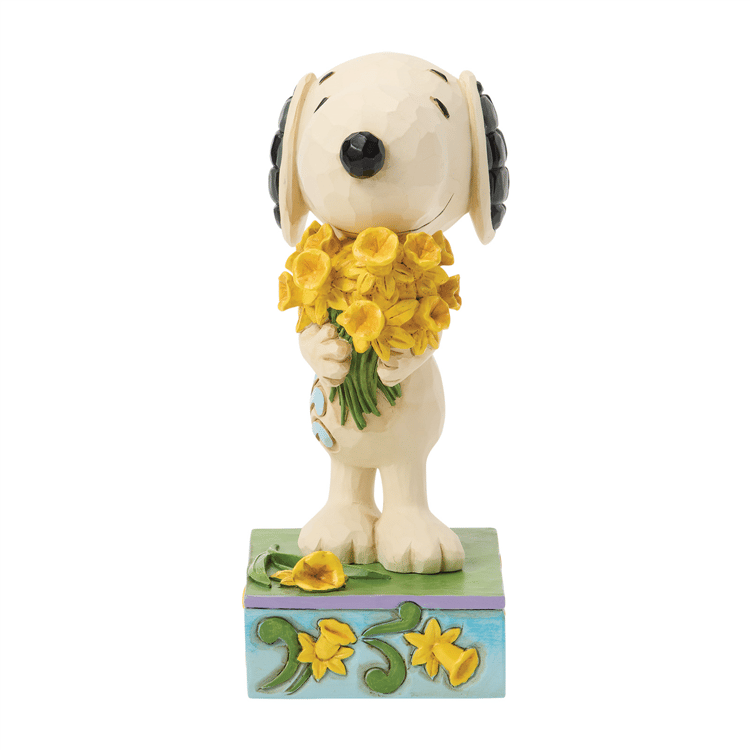 Jim Shore Peanuts Snoopy with Daffodils Figurine