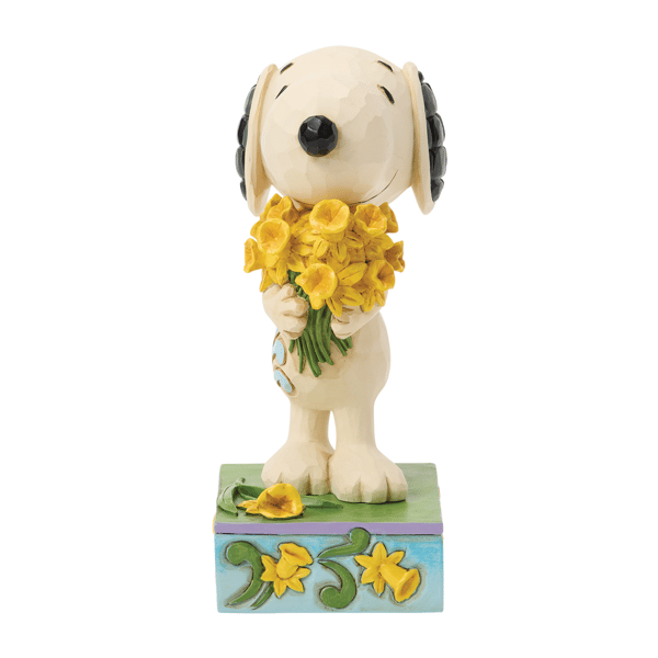 Jim Shore Peanuts Snoopy with Daffodils Figurine