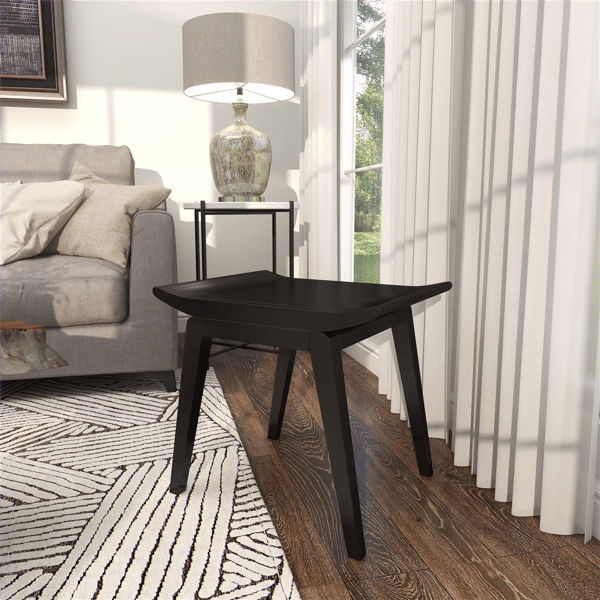 9th & Pike® Traditional Black Wood Stool