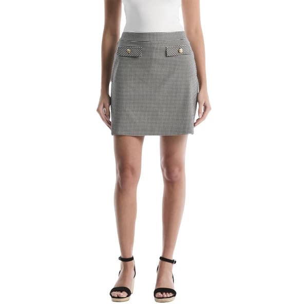 Womens Rafaella Flap Pocket Small Gingham Skort - image 