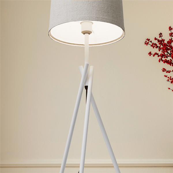 Infibrite 26in. Sleek Crossed Legs Table Lamp with Fabric Shade