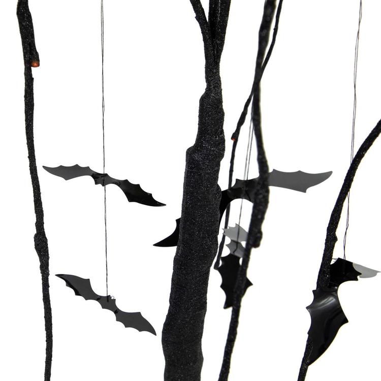 Northlight Seasonal 24in. LED Black Glittered Willow Tree