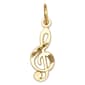 Gold Classics(tm) 14kt. Treble Clef Charm - image 1