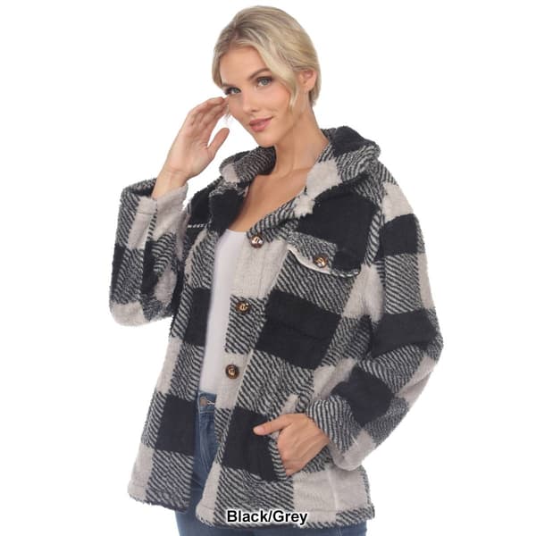 Womens White Mark Plaid Shacket