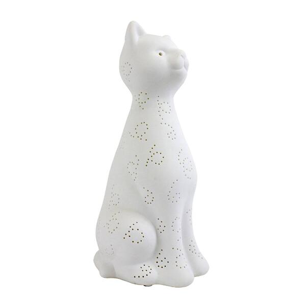 Simple Designs Porcelain Kitty Cat Shaped Animal Light Table Lamp