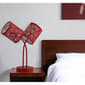 HomeRoots 17in. Red Metal Two Light Abstract Table Lamp - image 4