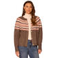 Womens Democracy Abstract Stripe Jacquard Cardigan - image 1