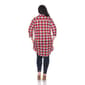 Plus Size White Mark Piper Stretchy Plaid Tunic Shirtdress - image 14