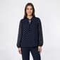 Womens Adrianna Papell Long Bubble Sleeve Timeless Dot Blouse - image 2