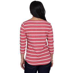 Petite Ruby Rd. Must Haves II Football Bow Stripe Tee