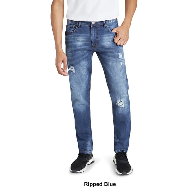 Young Mens akademiks&#174; 5 Pocket Rip Repair Denim Jeans