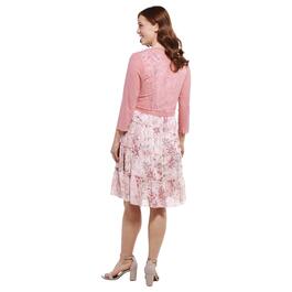 Womens Connected Apparel Floral Tie Jacket Dress