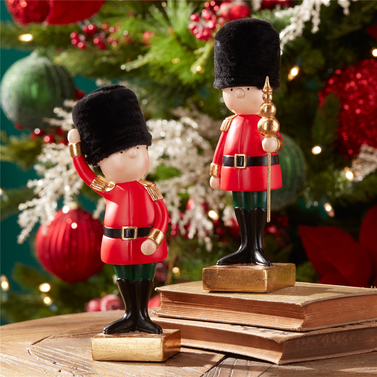 Melrose Holiday Nutcracker Soldier Figurine - Set of 2