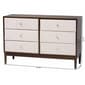 Baxton Studio Nikolai Mid-Century Wood 6-Drawer Dresser - image 10