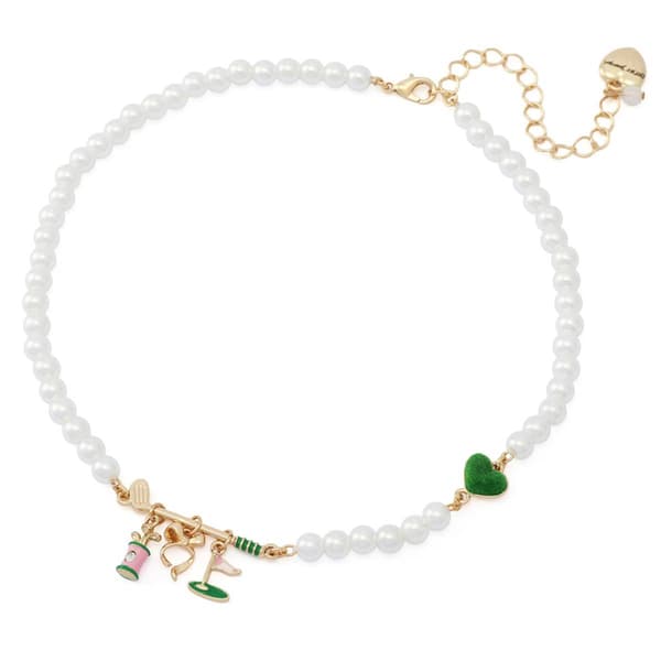 Betsey Johnson Golf Bib Pearl Necklace
