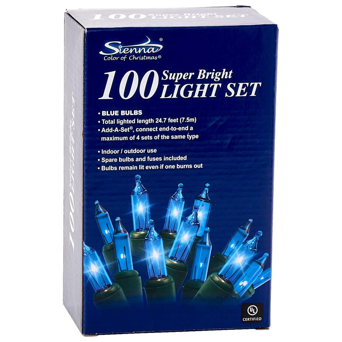 Sienna Super Bright Blue Color 100 Light Set