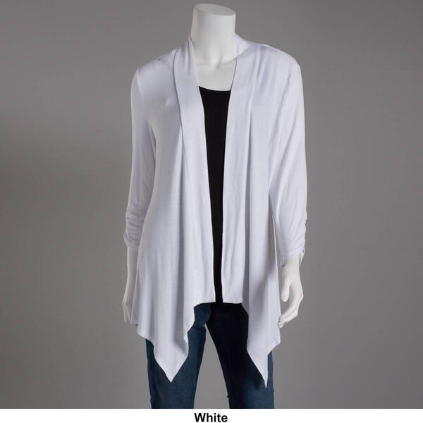 Womens AGB 3/4 Sleeve Jersey Cozy Cardigan