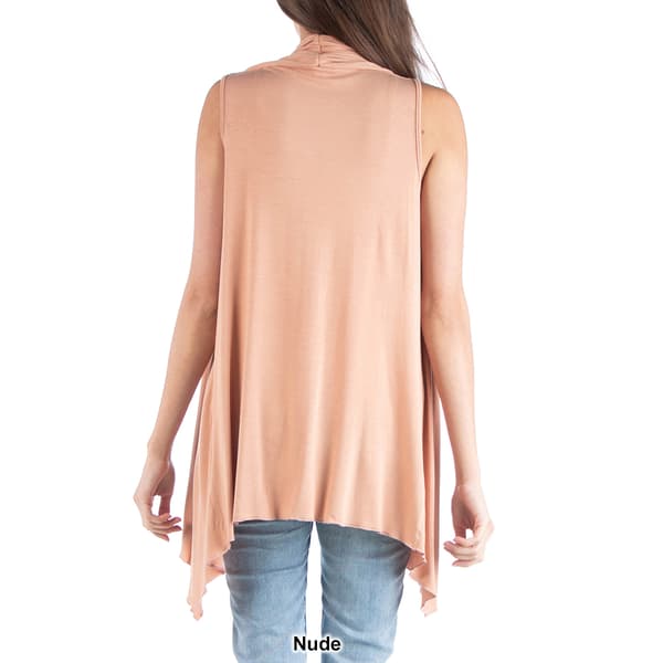 Womens 24/7 Comfort Apparel Draped Sleeveless Cardigan