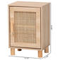 Baxton Studio Maclean Natural Brown Wood 1-Door Nightstand - image 9