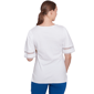 Petite Ruby Rd. Americana Chic Solid Diamond Trim Tee - image 2